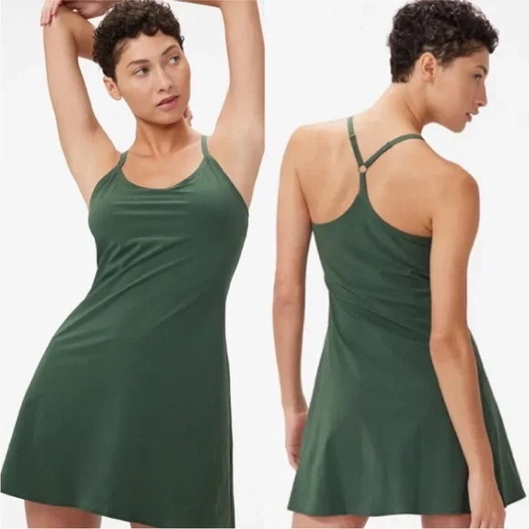 Outdoor Voices The Exercise Dress in Evergreen Olive Green Medium - Picture 7 of 7
